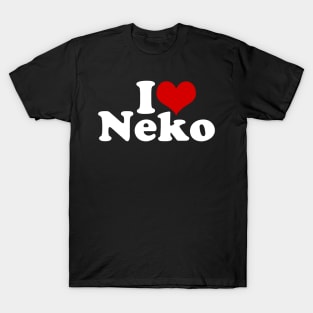 I LOVE HEART NEKO T-Shirt